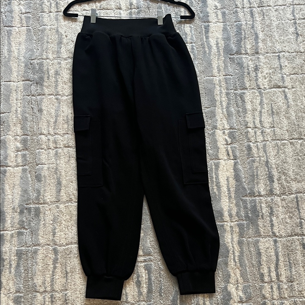 Cinq a Sept Black Crepe Giles Cargo Pants